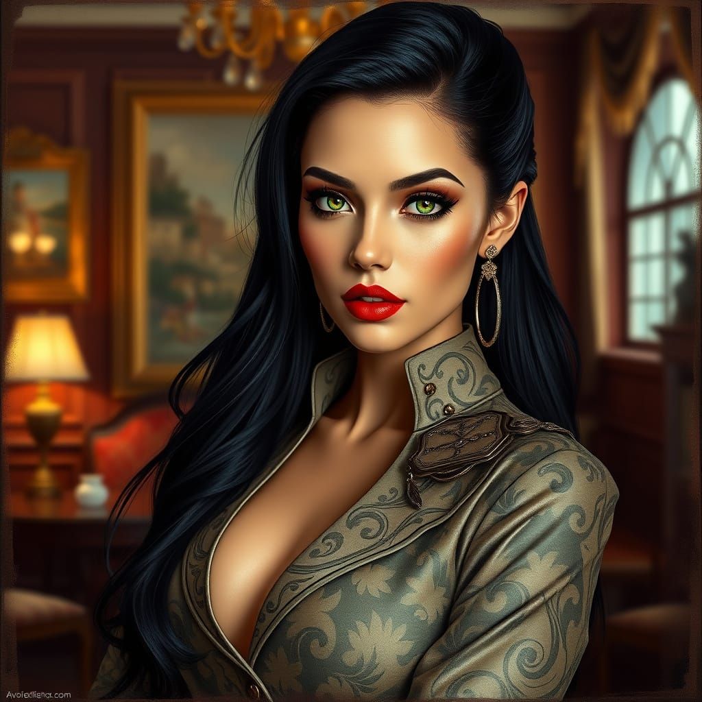 Elegant Woman in Timeless Luxury