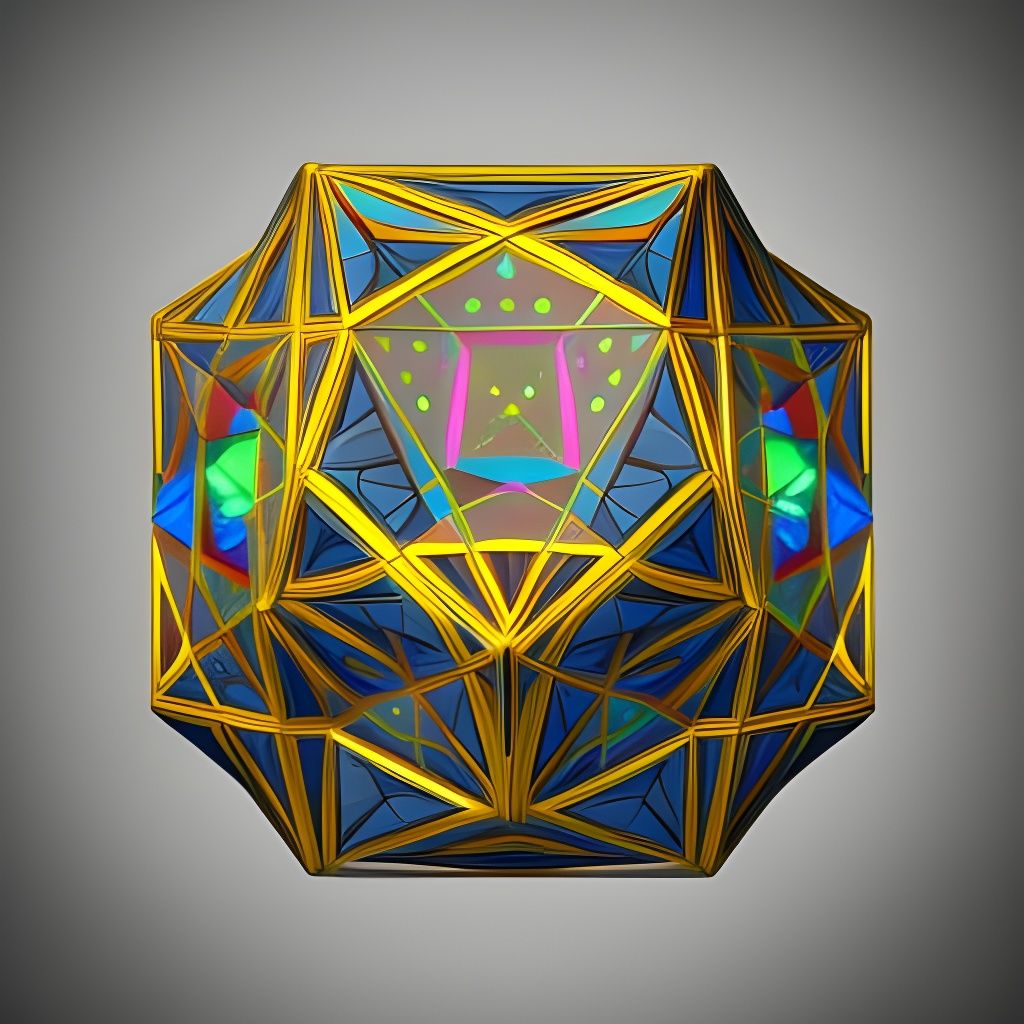Dodecahedron hyperdetailed surrealism acrylic art art deco concept art deviantart Cinema 4D 3ds Ma...