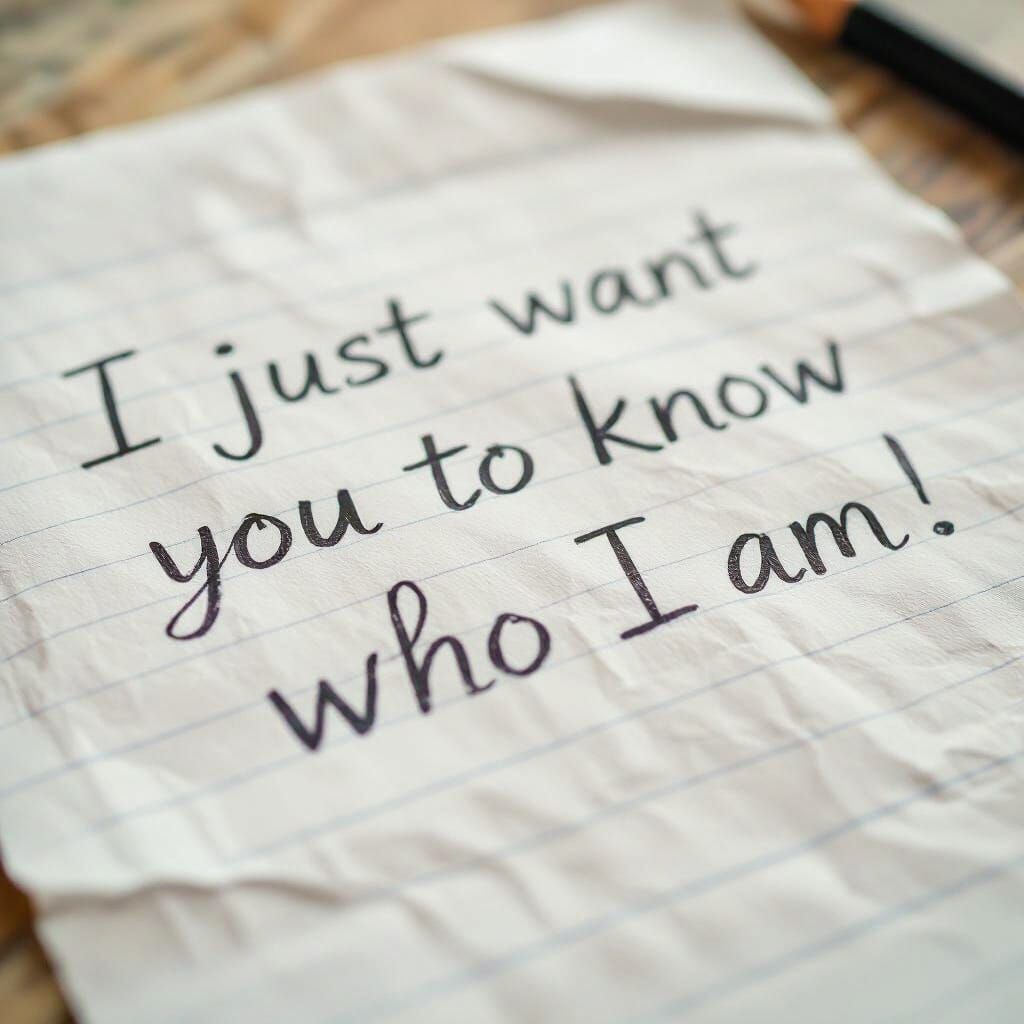 Handwritten Note on Crumpled Paper