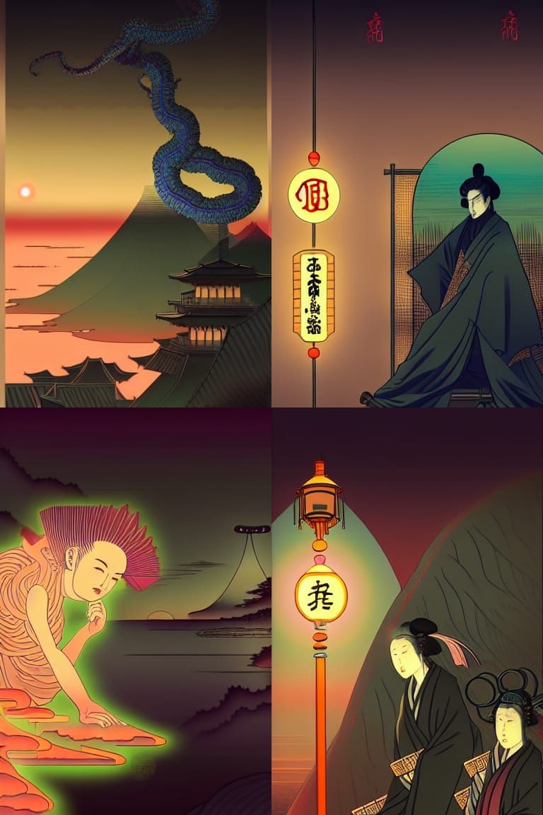 Dystopian Reincarnation: Cyberpunk Street Scene