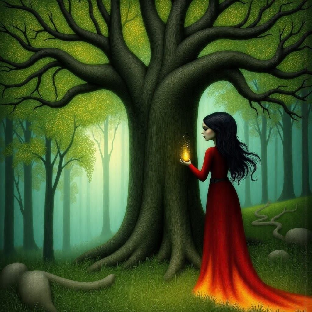 Surreal Forest Encounter: Pyra and Terra