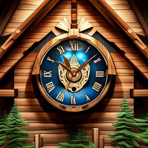 Chromepunk Cuckoo Clock in Chalet