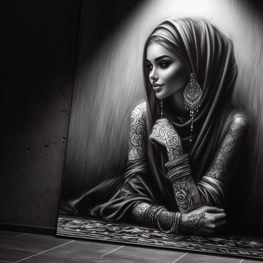 Classic Charcoal Drawing