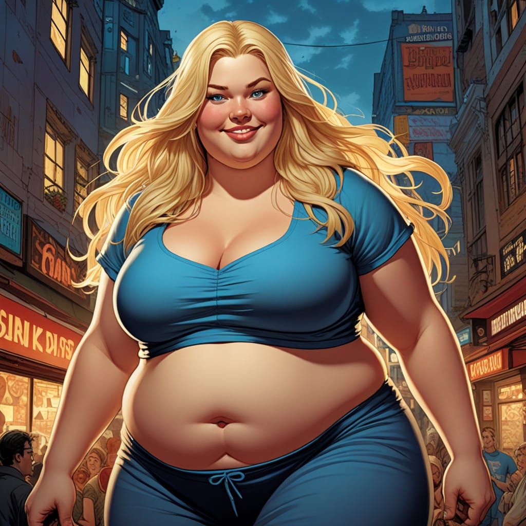 Radiant Portrait of a Young French Woman in Comic Book Style