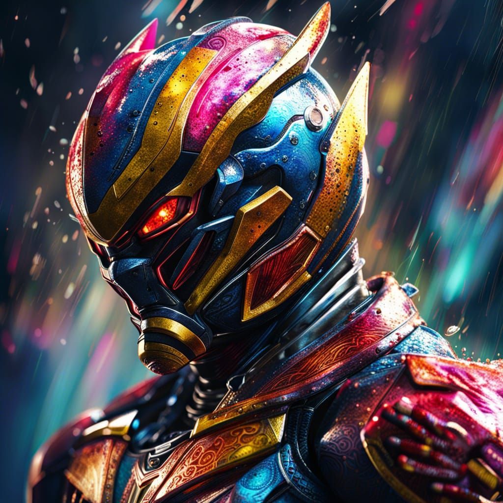 Hyperrealistic Tokusatsu Character Concept Art