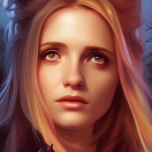 Buffy and Spike: Romantic Art Nouveau Portrait