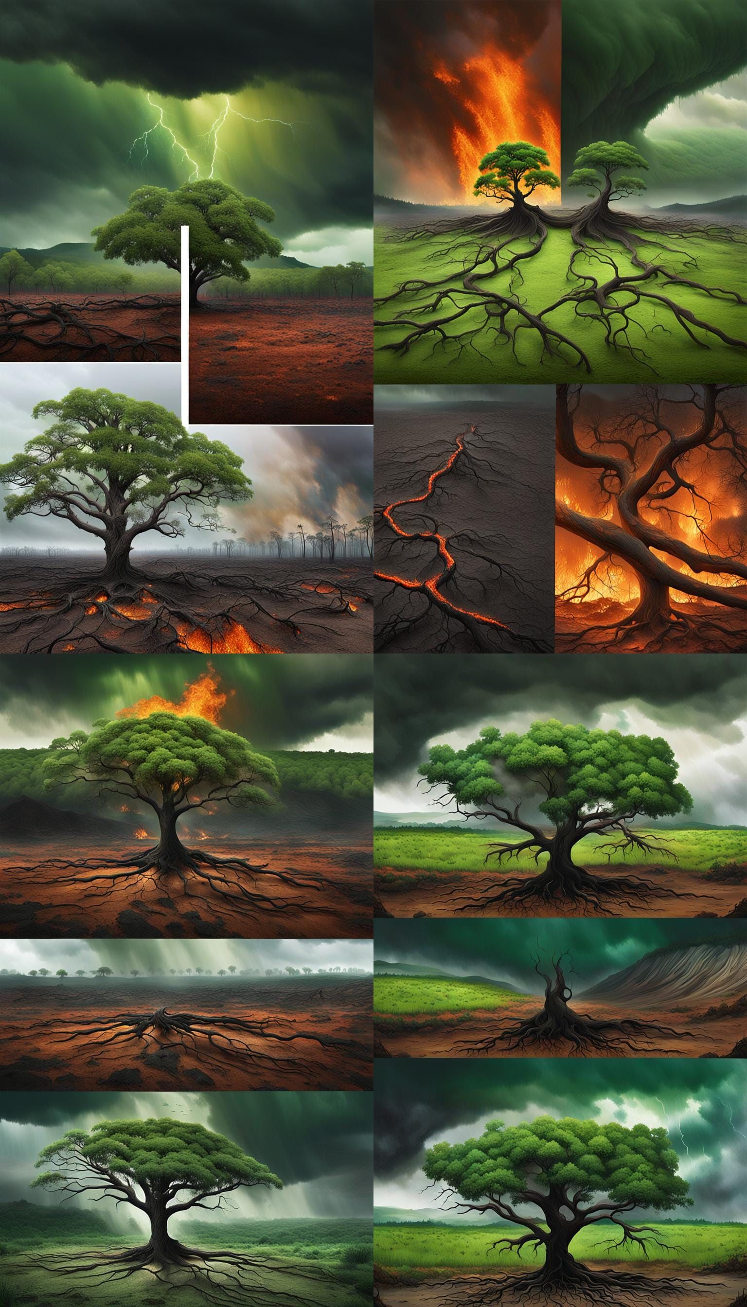 Nature's Balance: Forest and Wasteland Divided