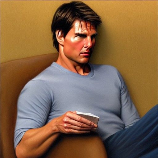 Tom Cruise Contemplates Netflix: Oil Painting