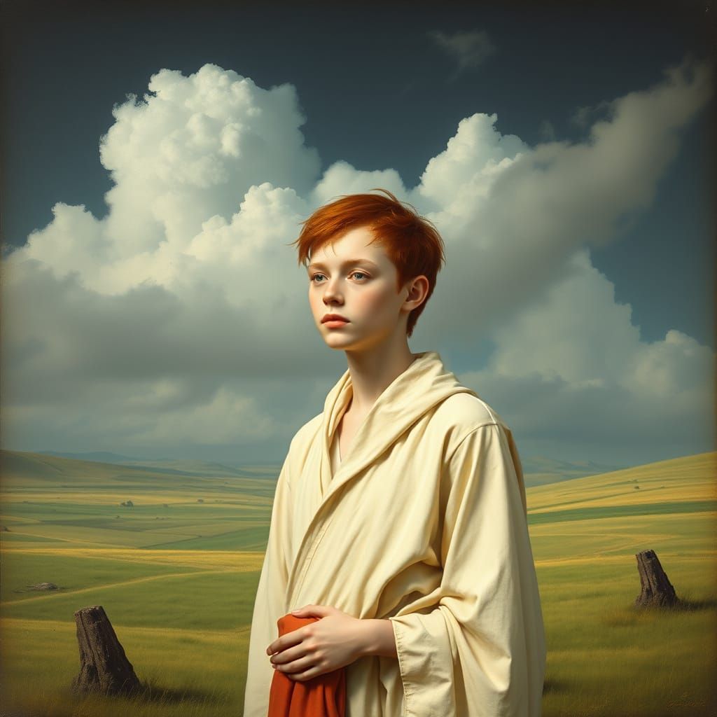 Ethereal Young Mystic in a Dreamlike Leonardo-Inspired Lands...