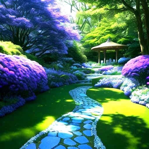 Surreal Green Pathway Ascends to Divine Light