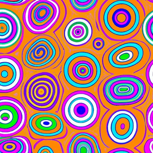 Seamless Psychedelic Pattern Texture in 60s Style