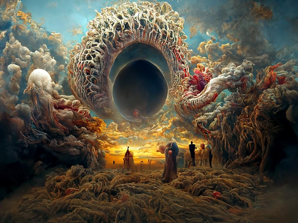 Psychedelic Primeval Birth of Everything in 3D