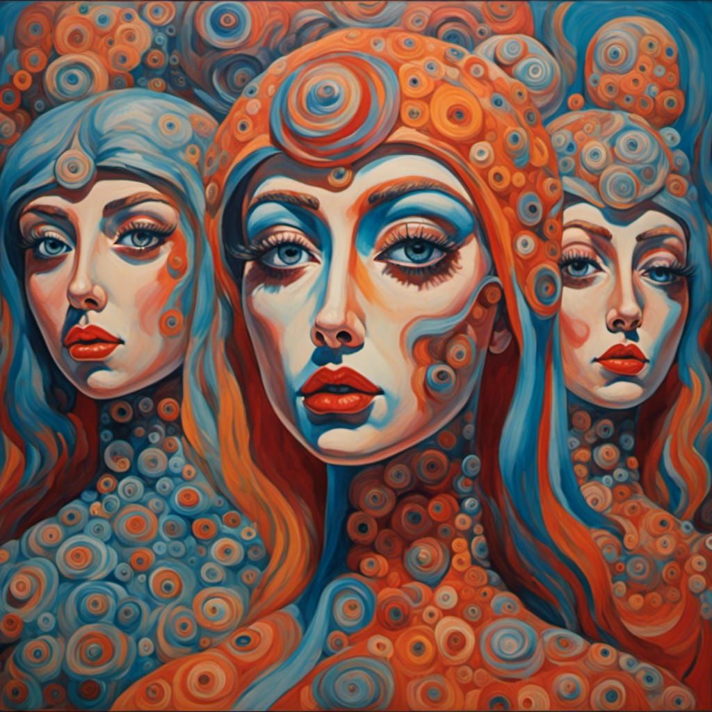 Psychedelic Dream: Three Gorgeous Women