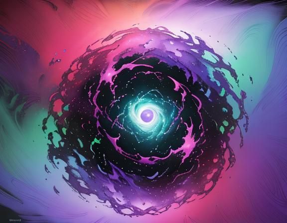 Abstract Expressionism: Cosmic Nebulae in Parallel Universes