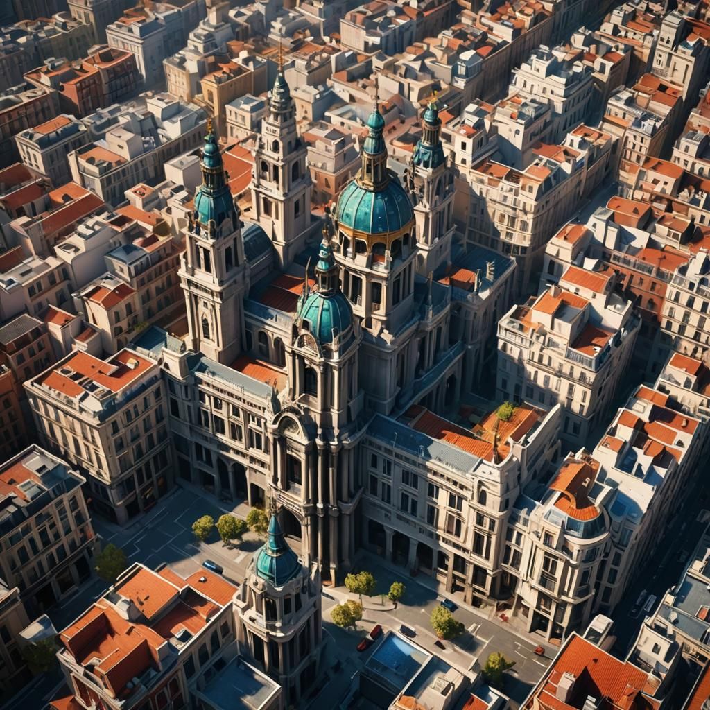 Fantastical Madrid: Detailed Matte Painting