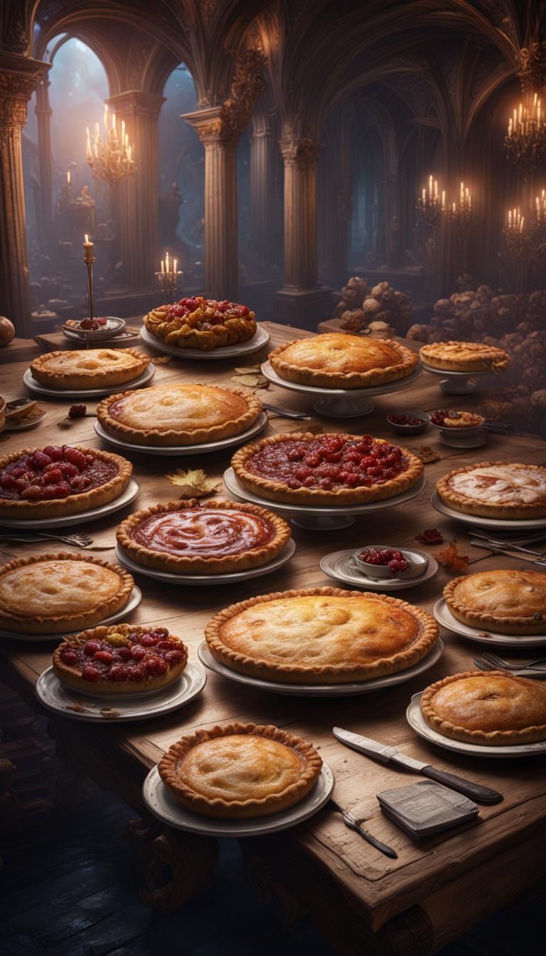 Pies in Space: Detailed Matte Painting