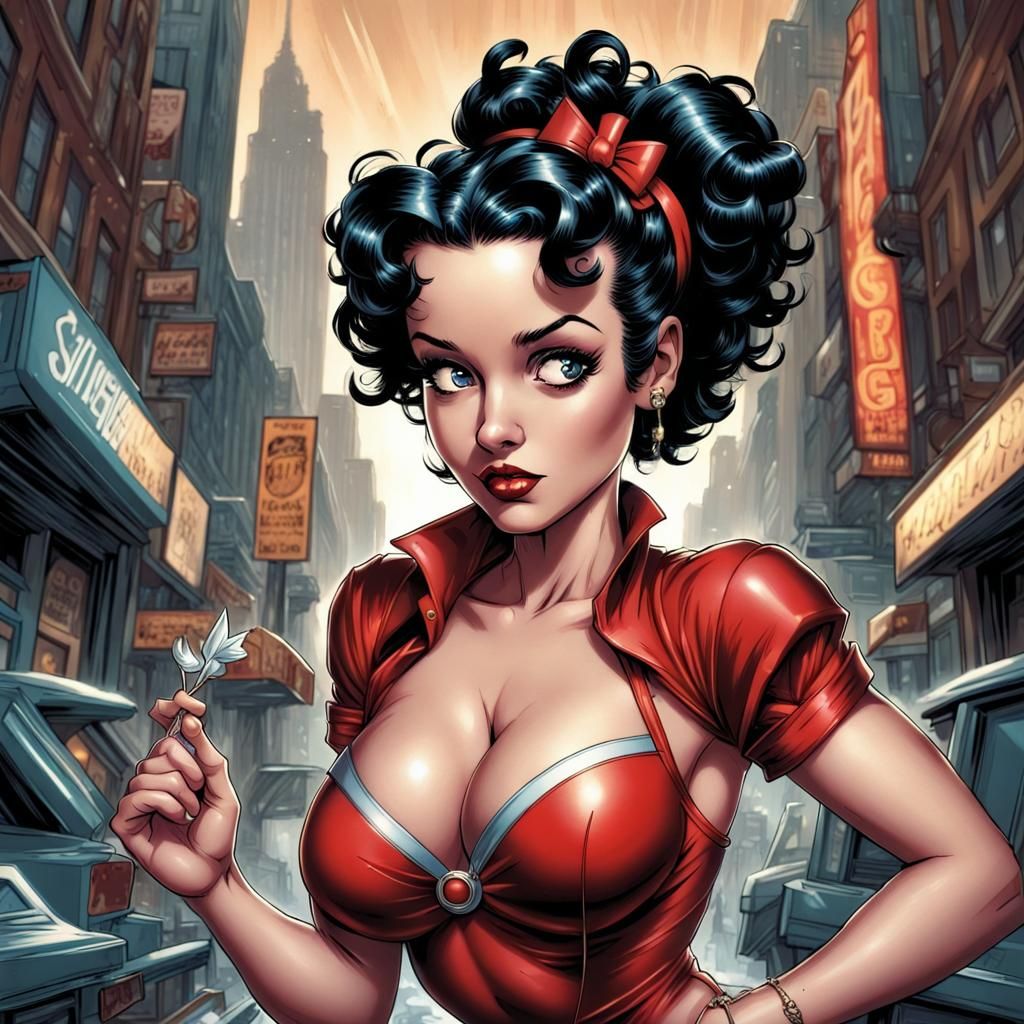 Betty Boop Comic Book Art by Brooks & Mumford