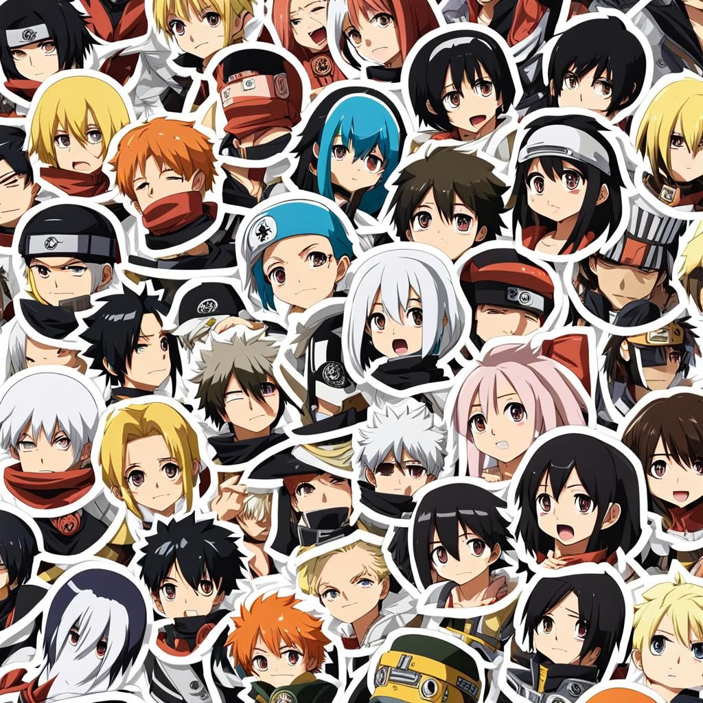 Anime Character DIY Sticker Sheet