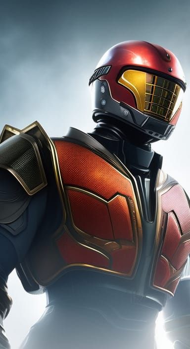 Hyperrealistic Christopher Lloyd in Mech Armor Portrait