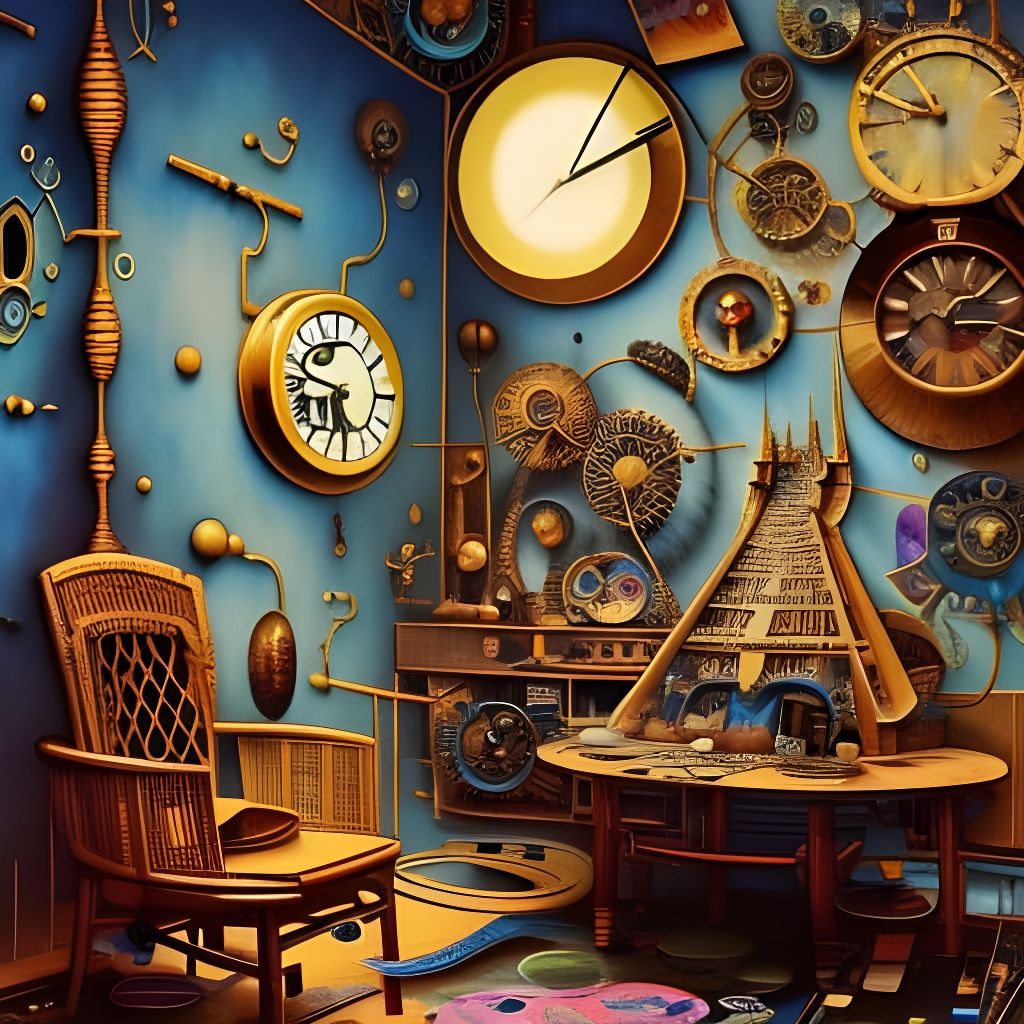 Surreal Time Traveler's House in Ornate Style