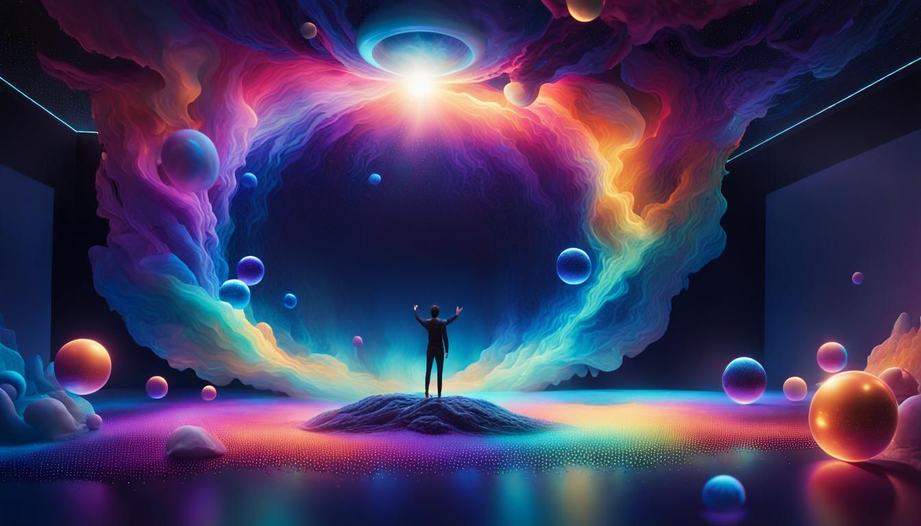 Thoughtscape Concept Art: Touching an Iridescent Orb