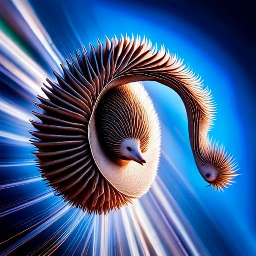 Echidna in Energetic Toroid Field, HDR Image