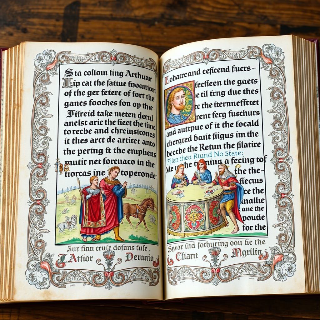 King Arthur Illuminated in Medieval Manuscript