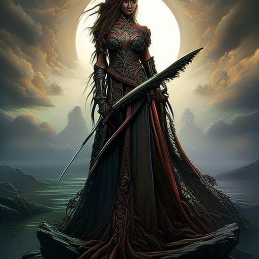 Tree Skull Punk Rock Art in Eldritch Style