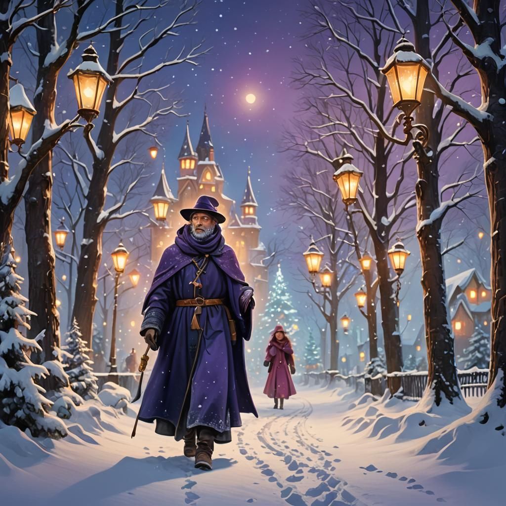Enchanting Christmas Wonderland in Fantasy Style