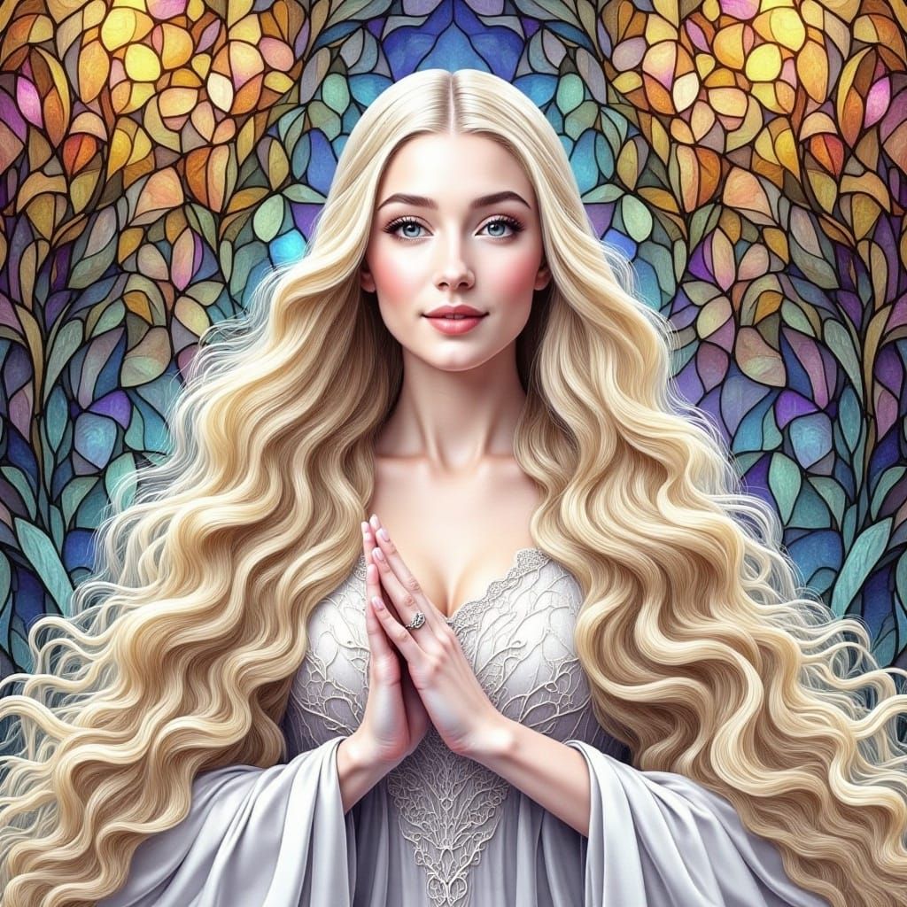 Abstract Vector Fractal with Zentangle and 3D Shading