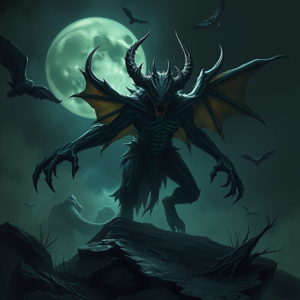 Ethereal Dark Fantasy Creature of the Night