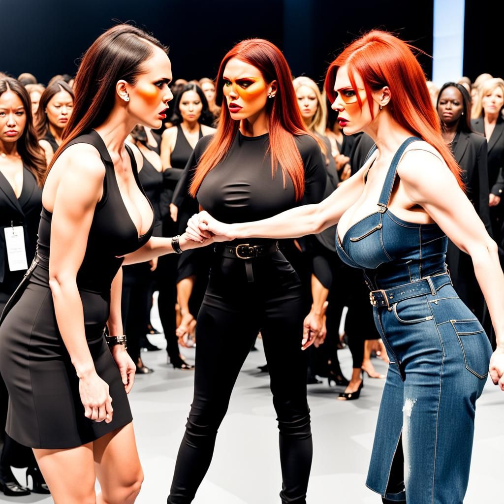 Rival Women Stare Down in Runway Showdown