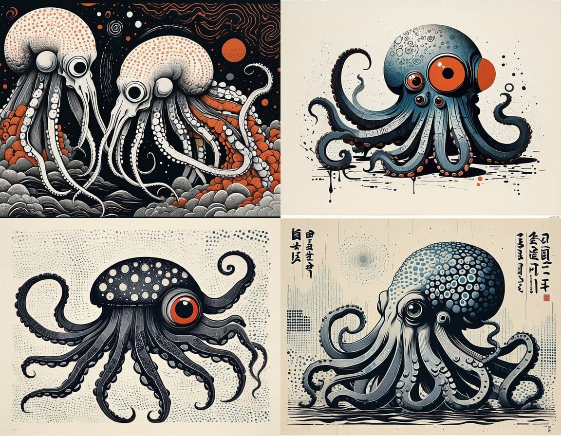 Horrific Mutant Llama Beak with Prawn Octopus Parasite