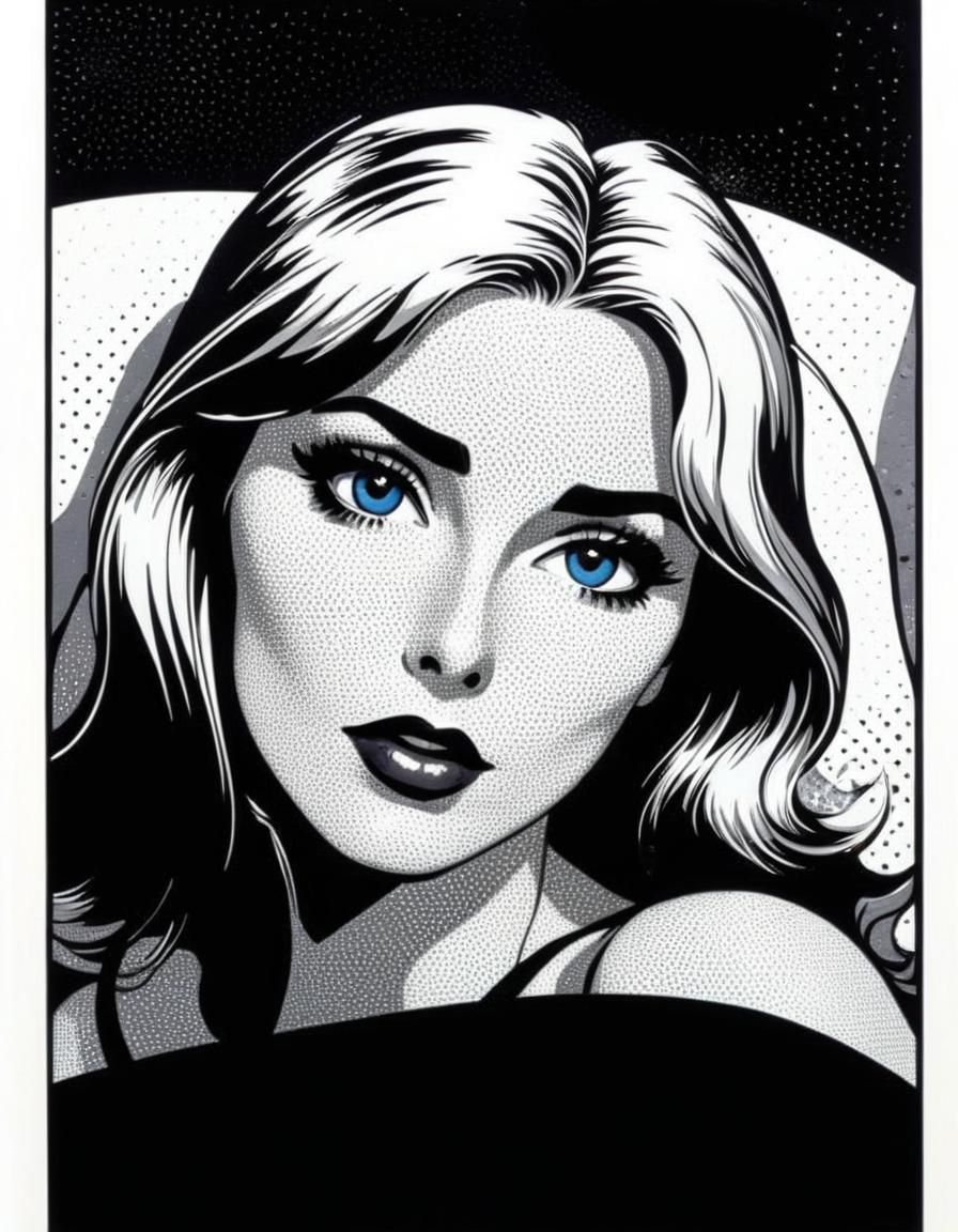 Vintage Comic Graphic in Proto-Pop Art Style
