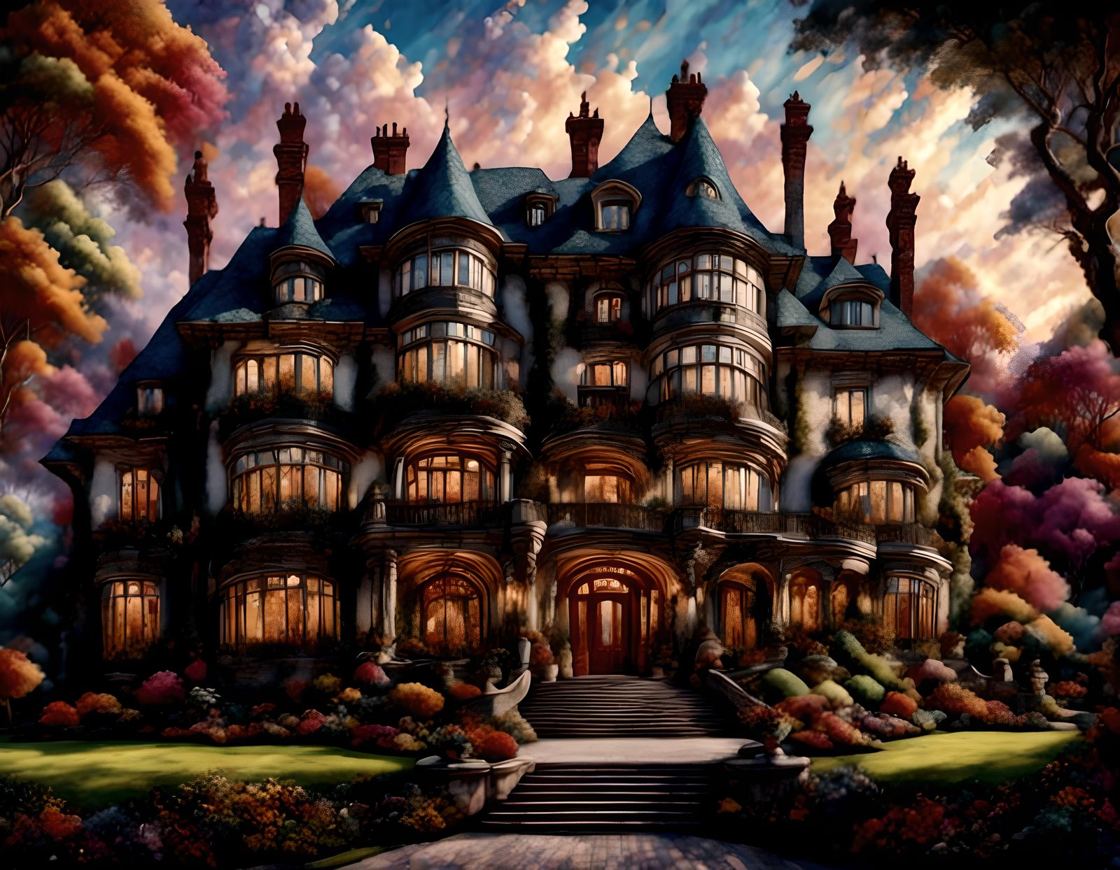 Art Deco Mansion on a Busy Street