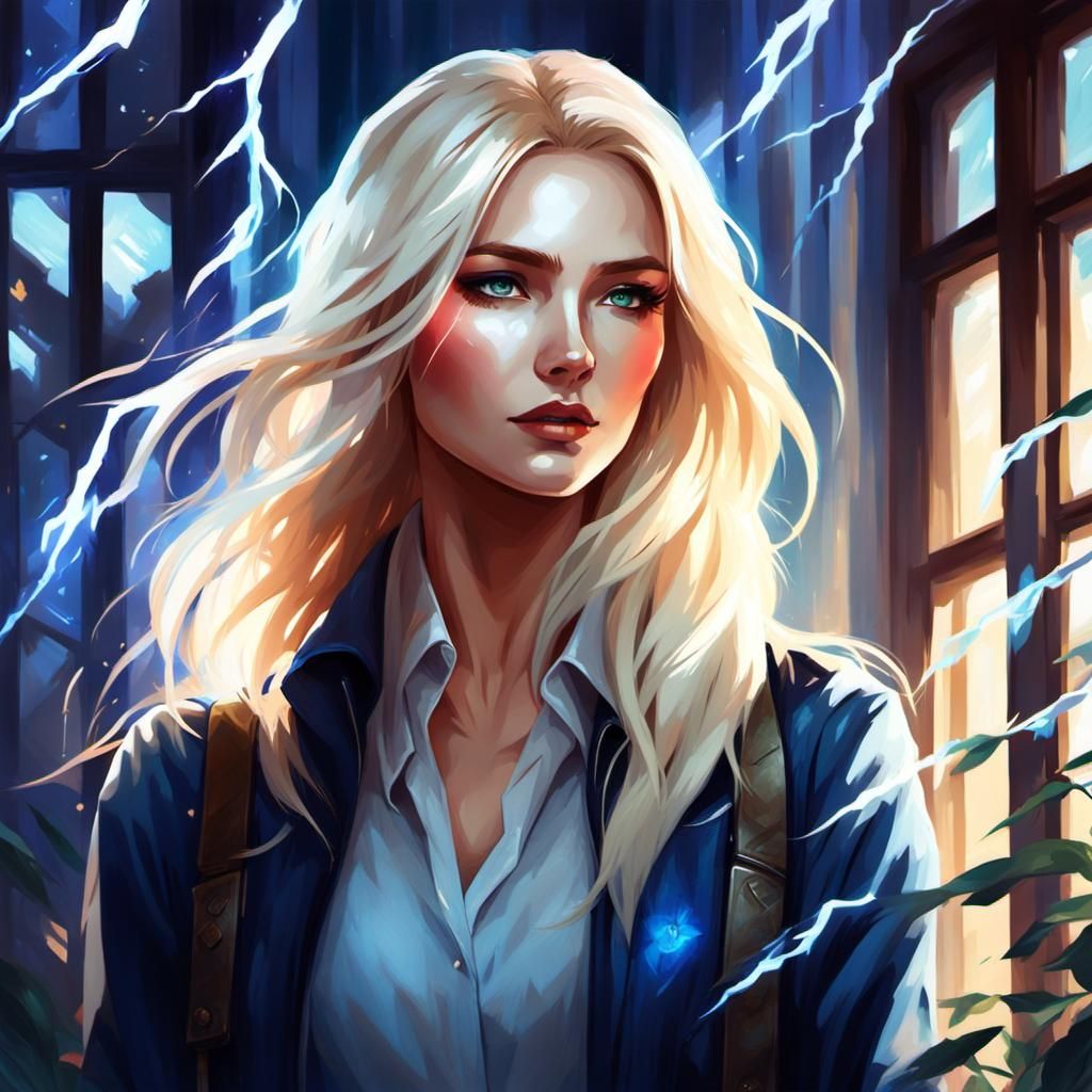 Lightning Strikes a Blonde Beauty