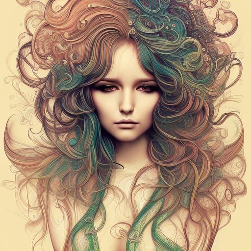 Detailed Pastel Portrait in the Style of Artstation