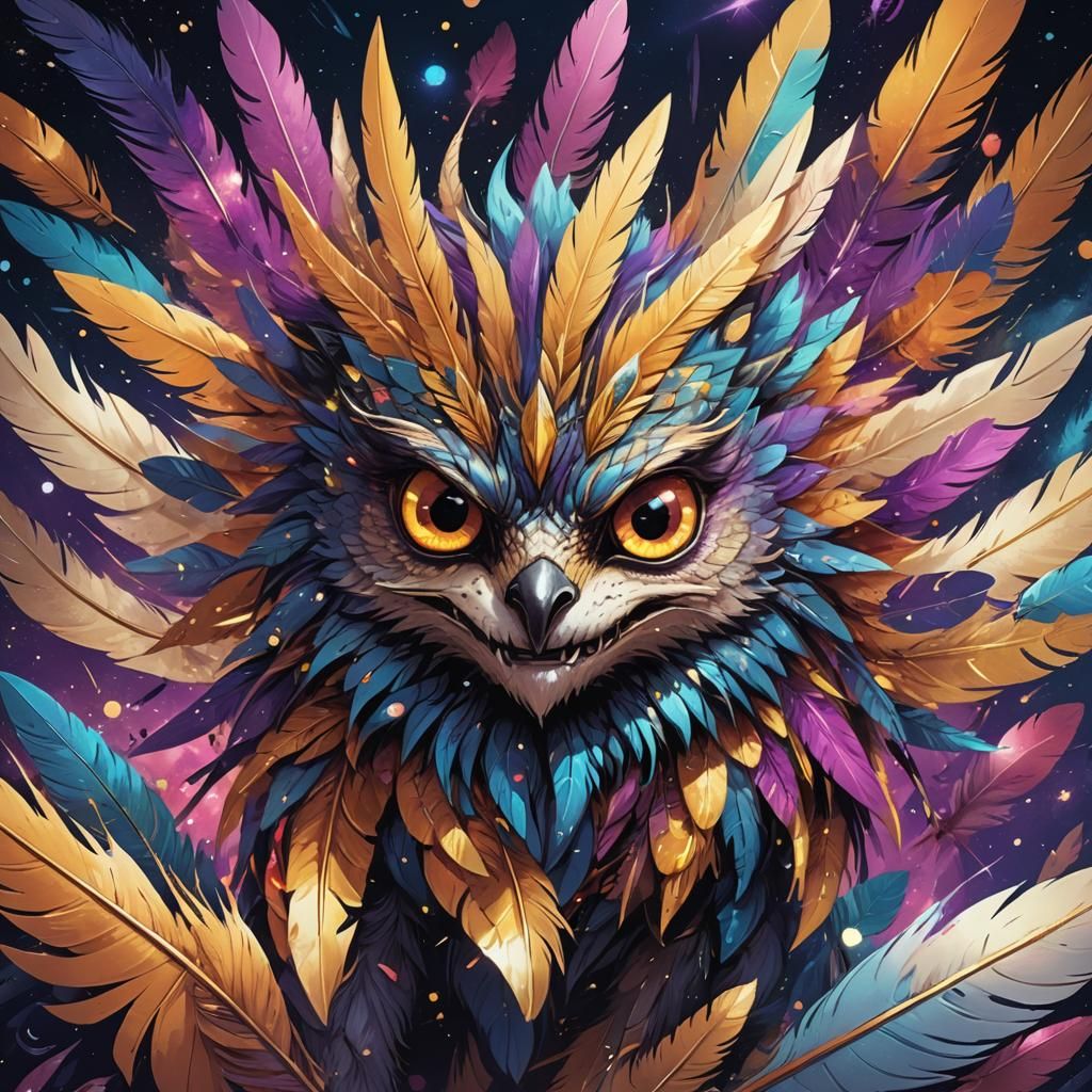 Sci-Fi Creature in Space, Comic Book Art