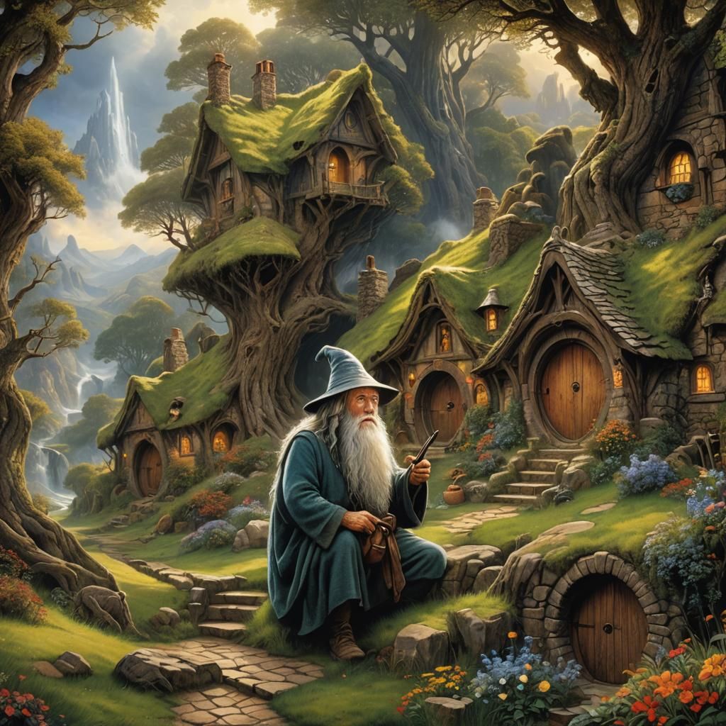 Gandalf in the Shire: A Digital Masterpiece