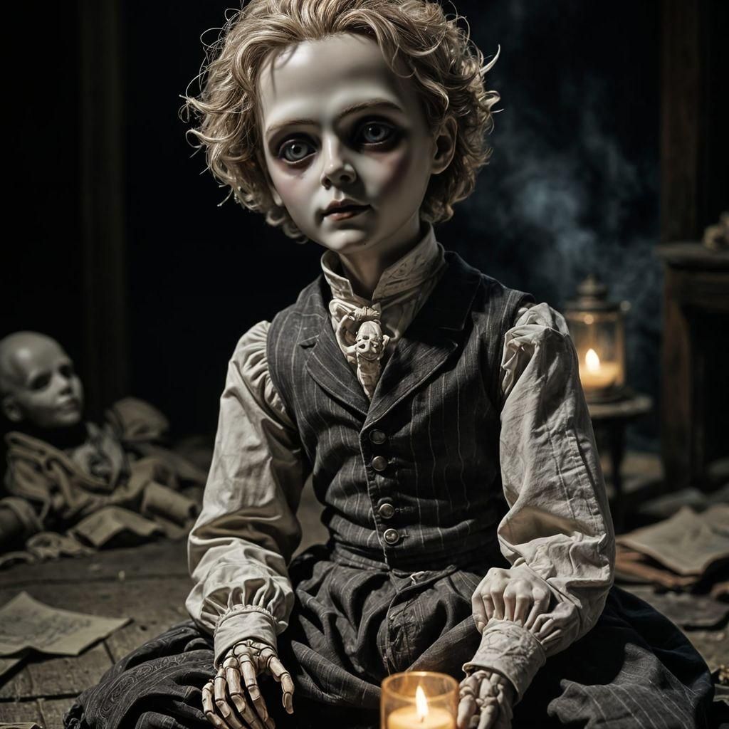 Elegant and Scary Porcelain Male Doll
