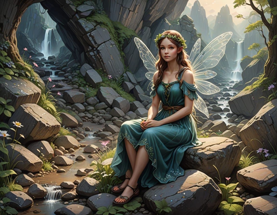 Enchanting Rock Fairy Guardian