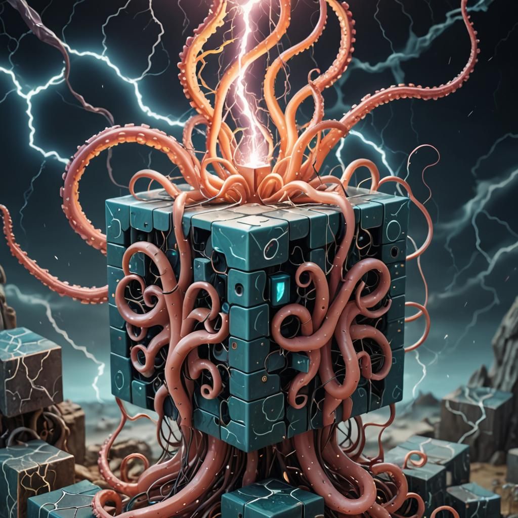 Surreal Cubist Tentacles Dreamscape in 8K