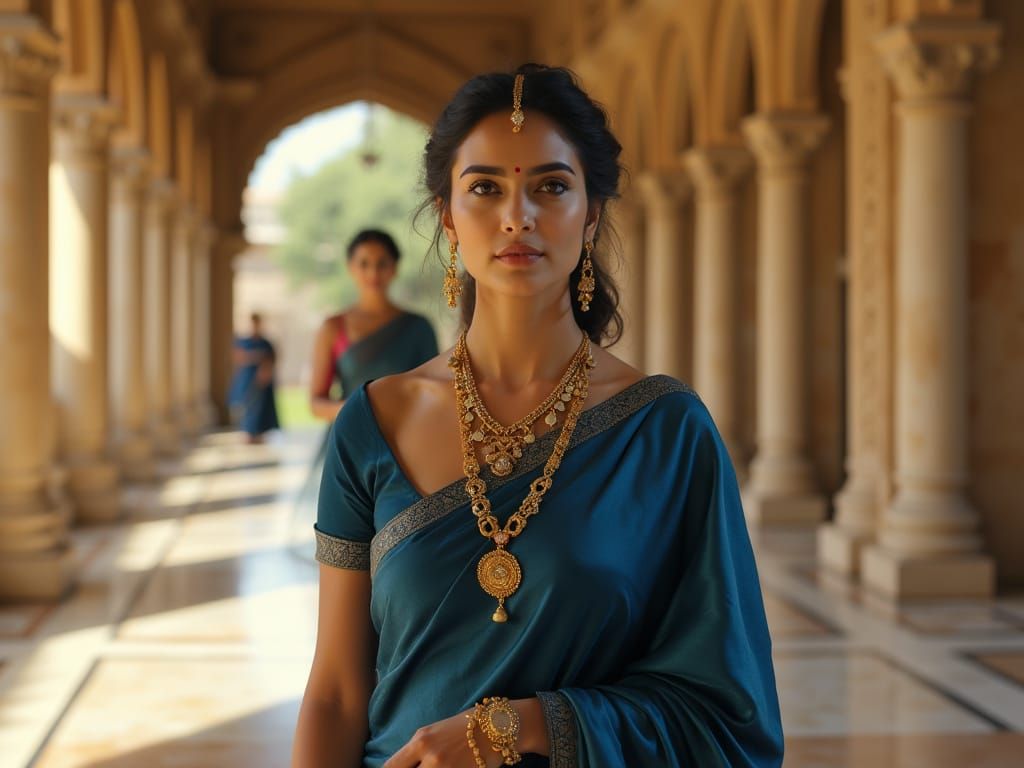 Classically Beautiful Queen Ishani Walks with Serene Eleganc...