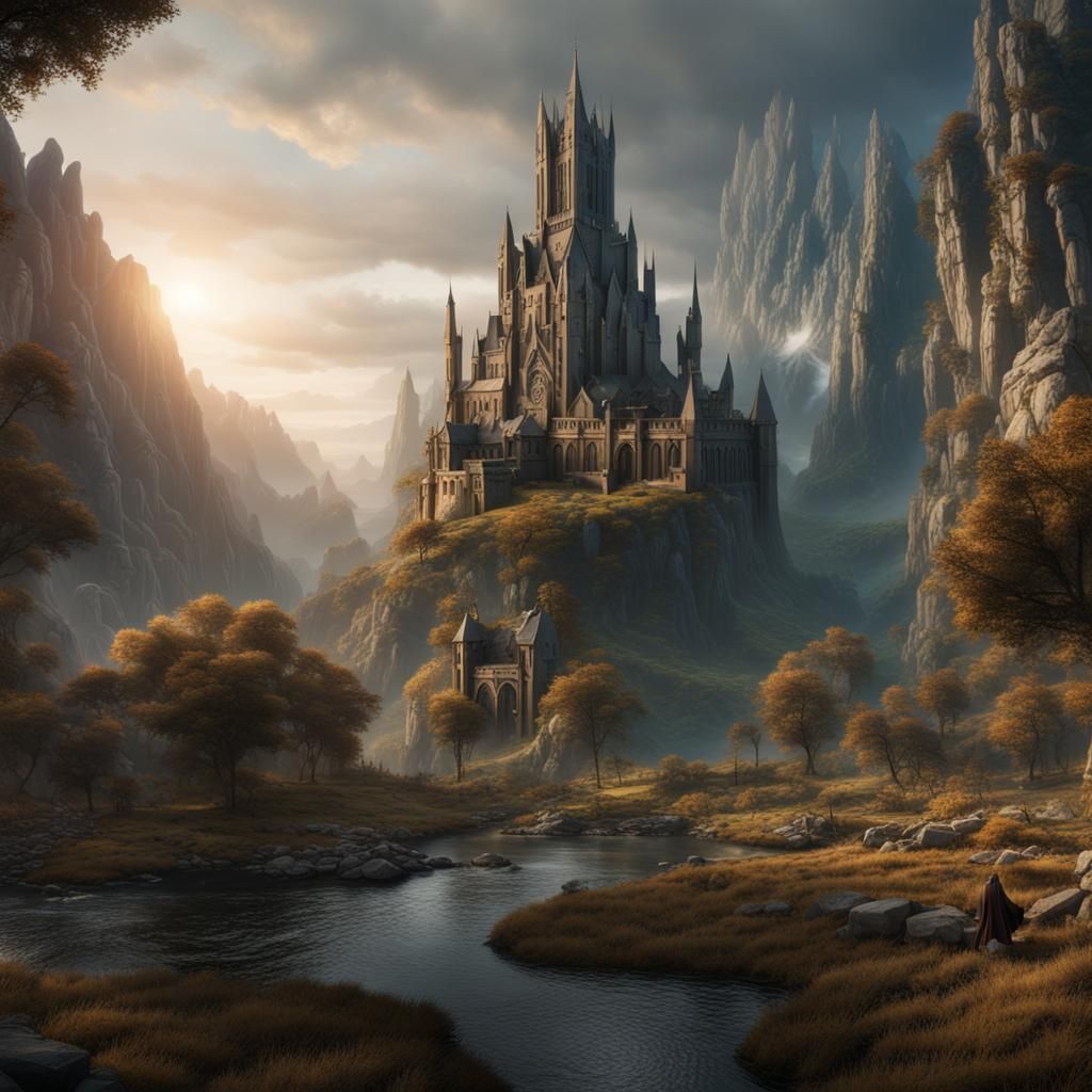 Fantastical Lord of the Rings Matte Painting