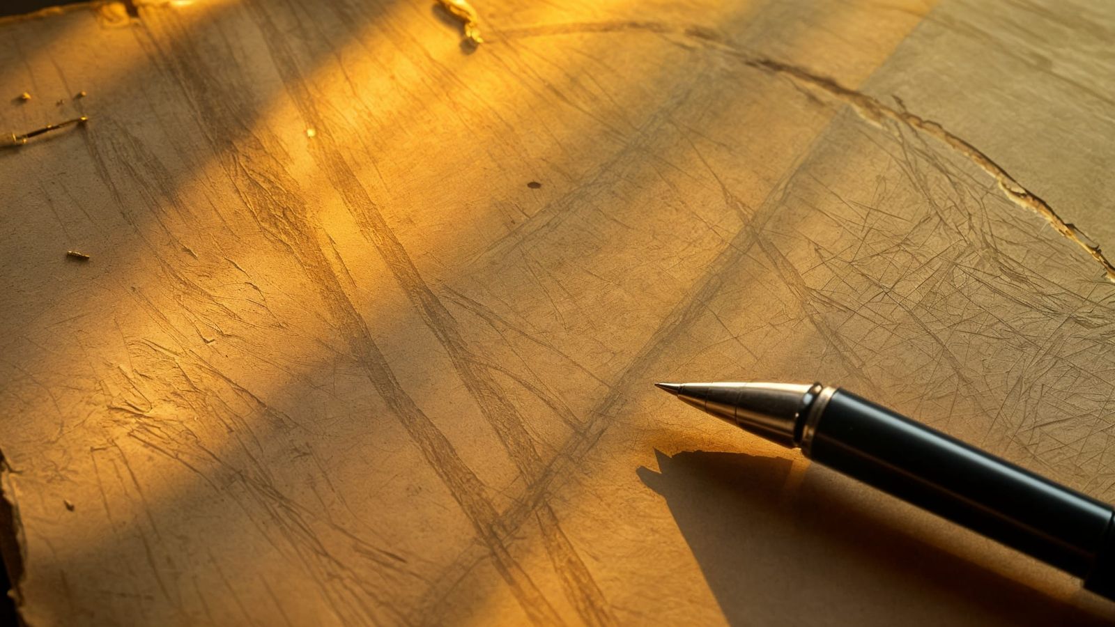 Epic Cinematic Digital Matte Painting of Vintage Paper and S...