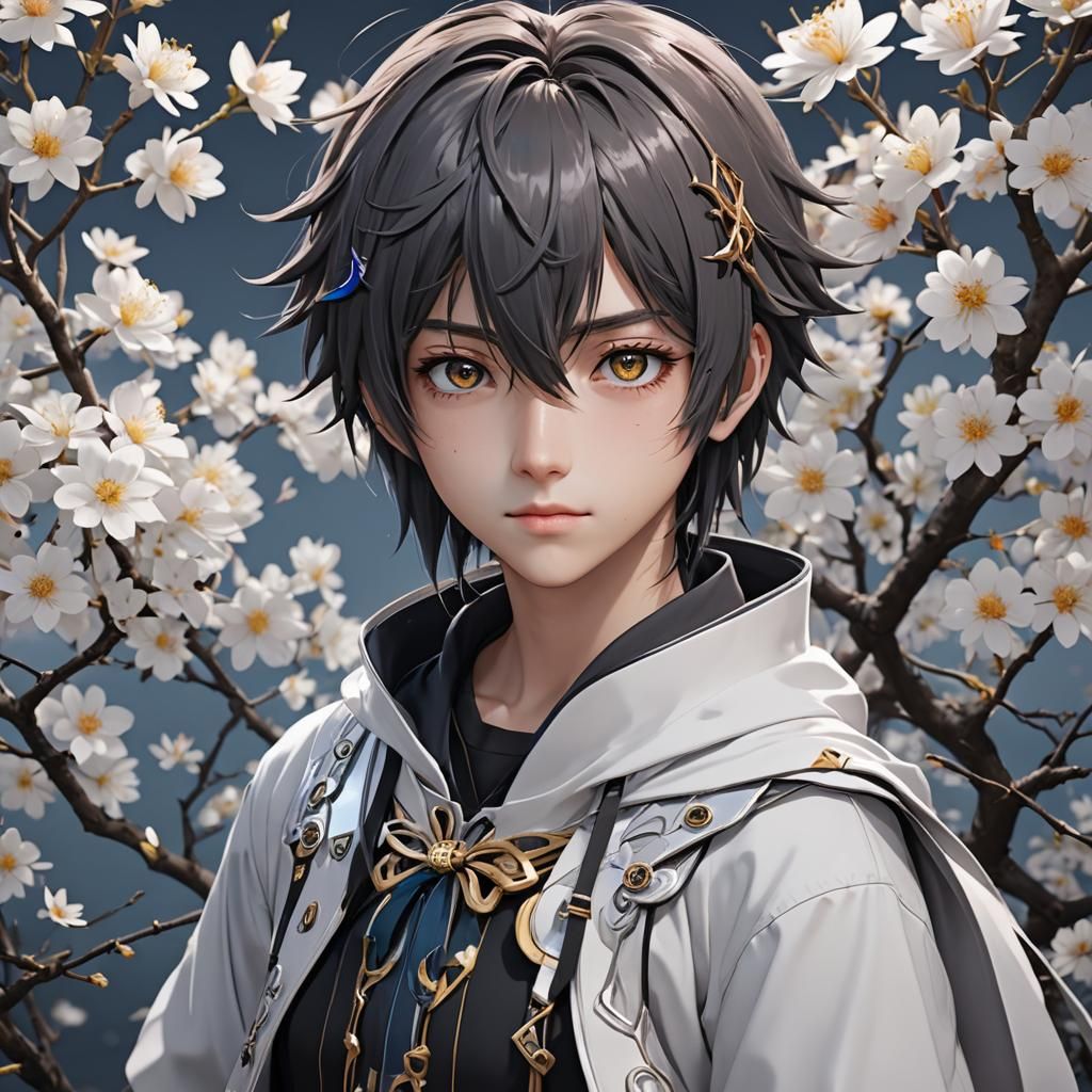 Detailed 3D Anime Character Concept Art