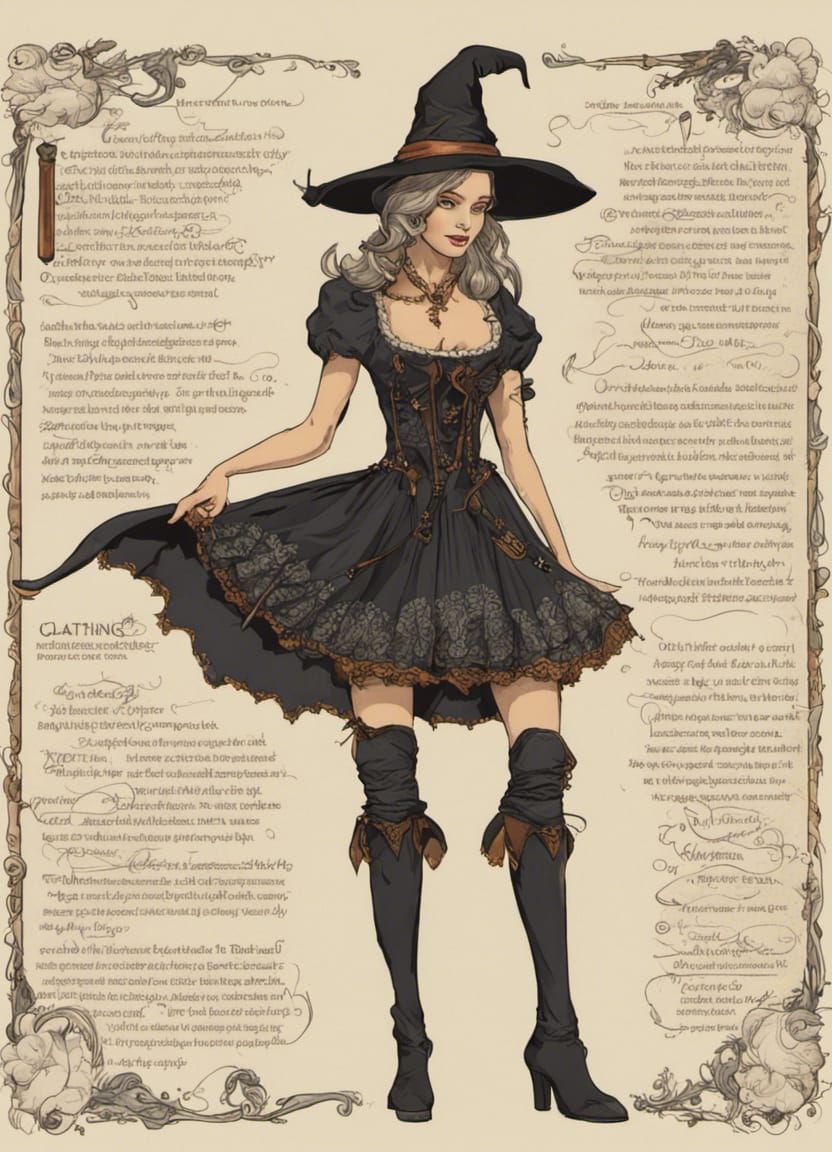 Witch Outfit Guide in Art Nouveau Style