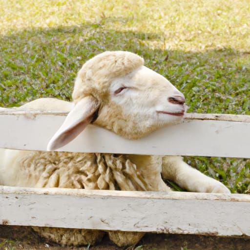 AI-Generated Image of a Cute Sheep