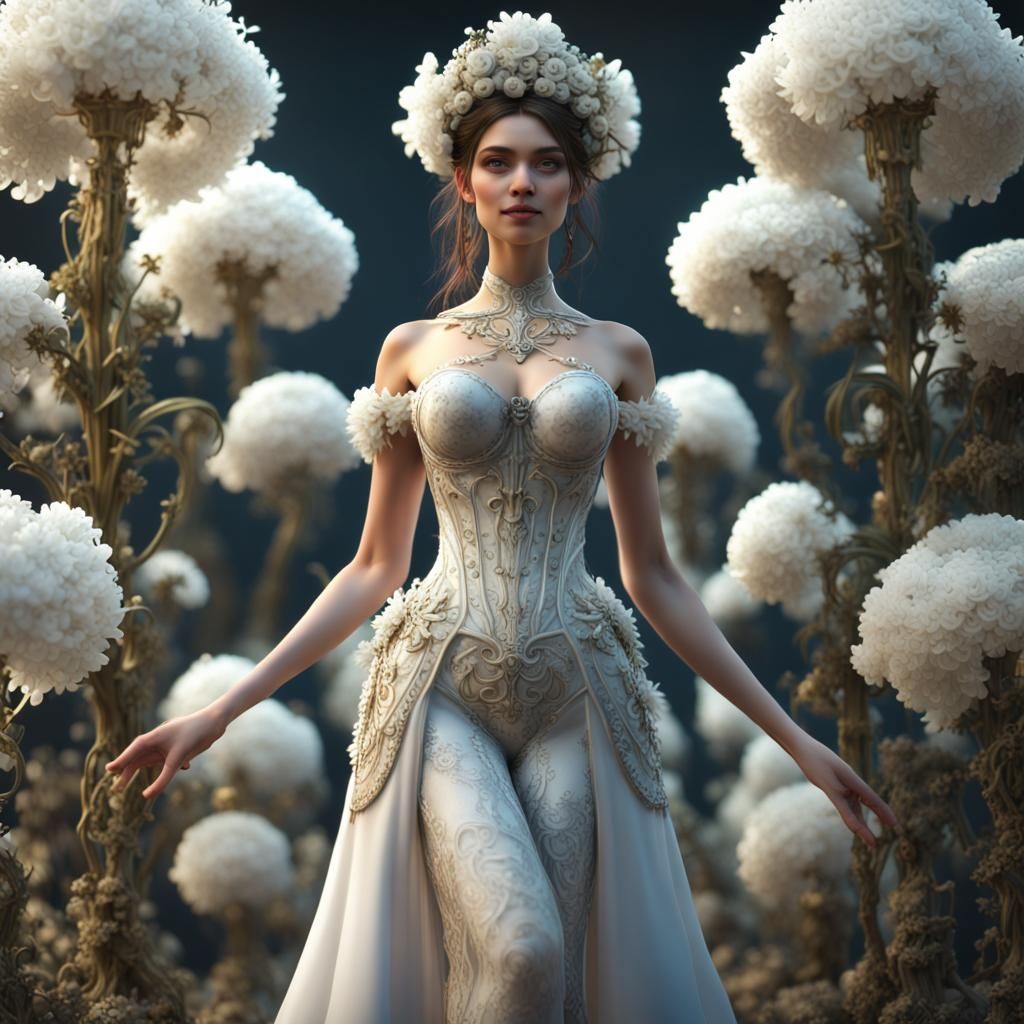 Fantasy Heroine with Steampunk Details in 3D