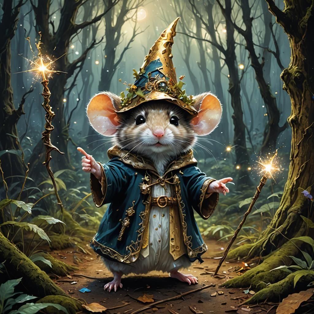 Mouse Wizard in Robes